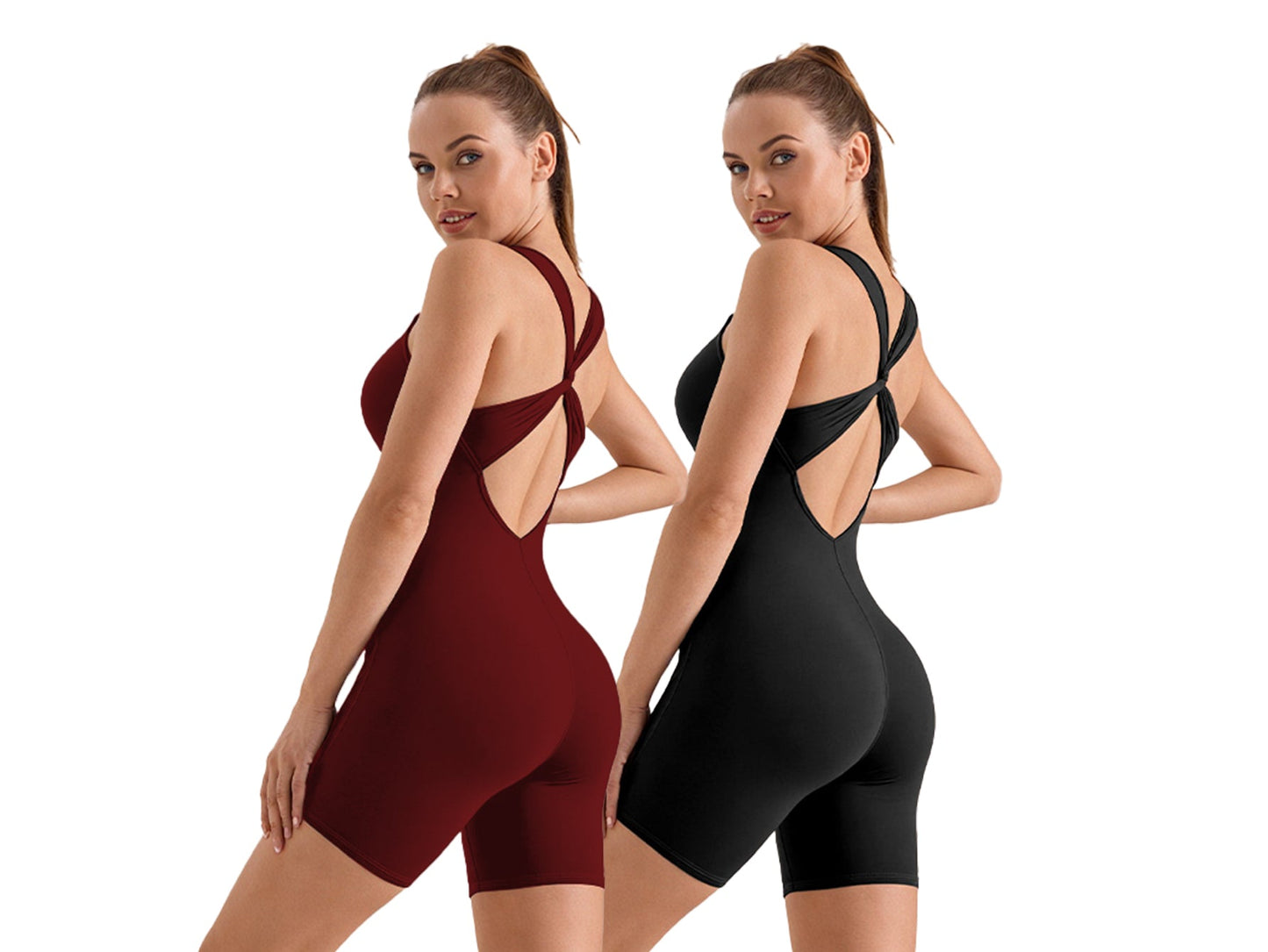 Combishort sculptant sans coutures – Combinaison gainante de sport pour femme